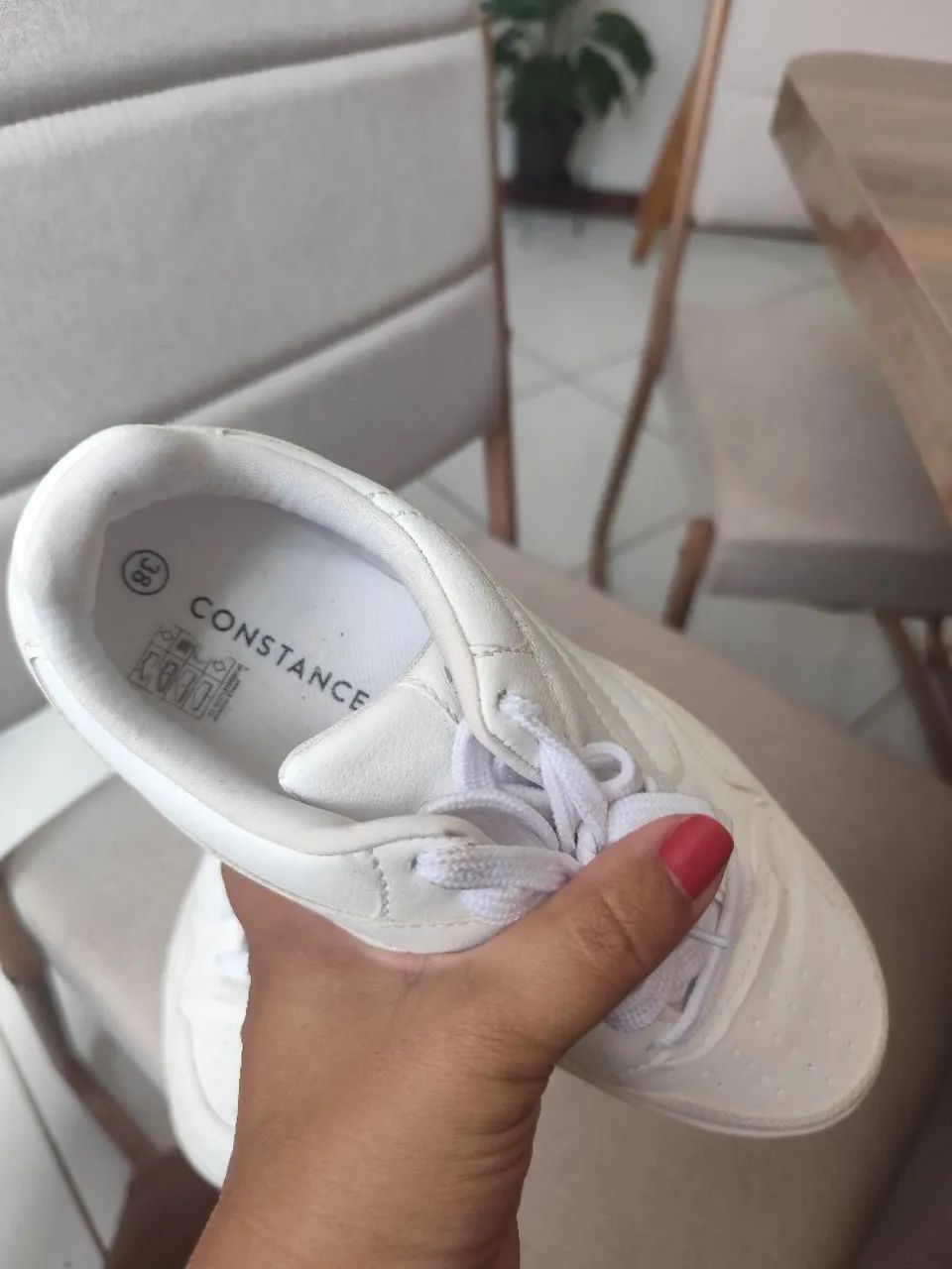Tênis Branco feminino Constance - Foto 3