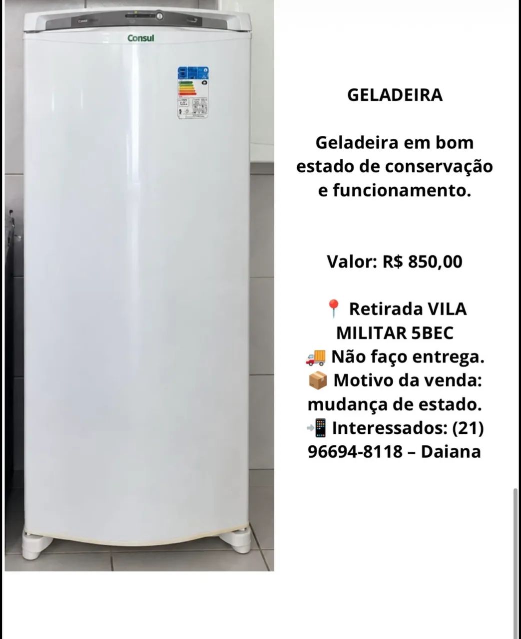 Vendo para Retirar no Local