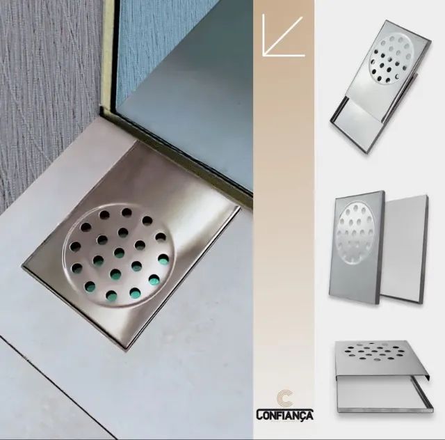 Pratic Box Drain for Bathroom – Luxury Chrome-Plated Stainless Steel