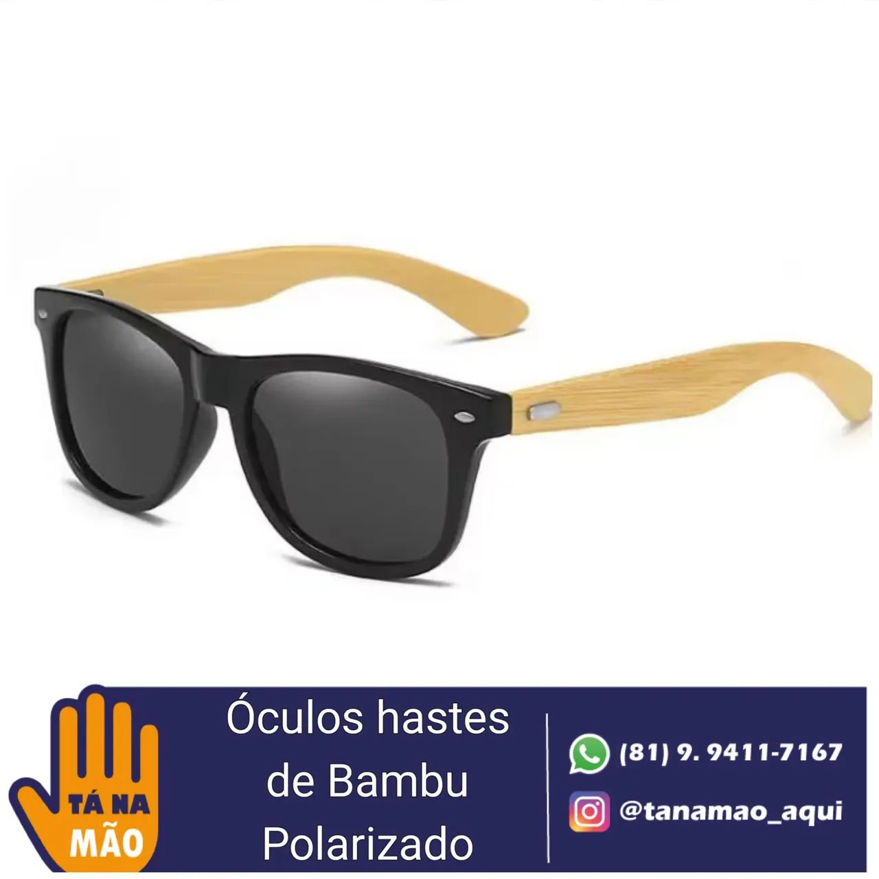 Óculos de sol hastes de Bambu - Polarizado  - Foto 2