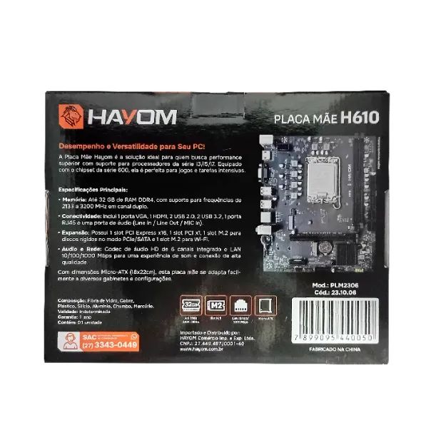 PLACA-MÃE DDR4 H610 - PLM2306 - Foto 2