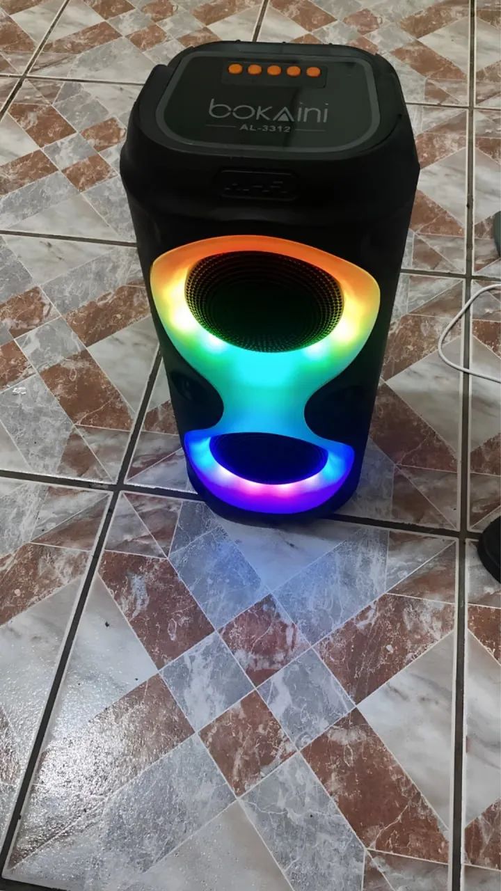 [NOVA]CAIXA DE SOM BLUETOOTH 30W COM LED RGB - Foto 3