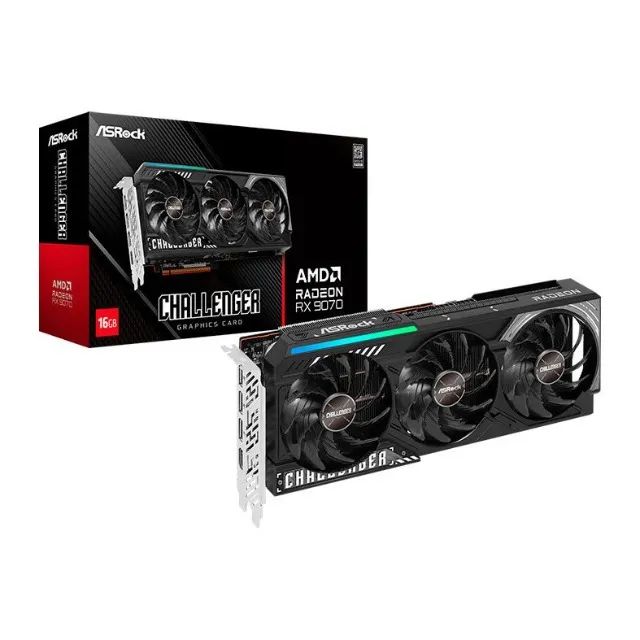 Placa de Video AsRock Radeon RX 9070 Challenger, 16GB, GDDR6, 256-bit PCI Express 5.0