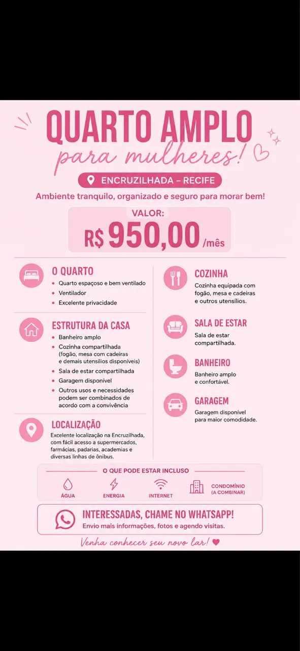 Alugo Quarto na encruzilhada