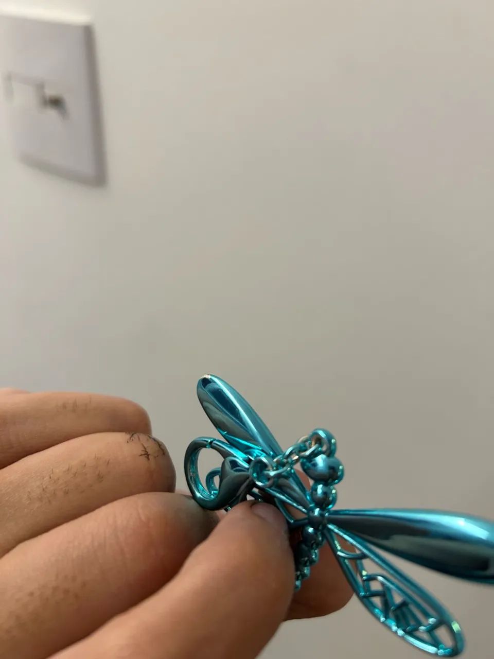 pingente swarovski libélula azul - Foto 5