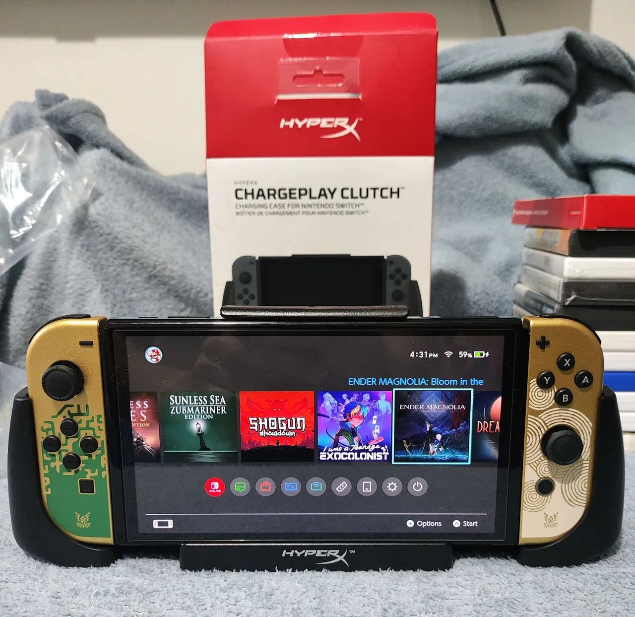 Bateria Externa/Grip para Nintendo Switch - Chargeplay Clutch da HyperX - Foto 4
