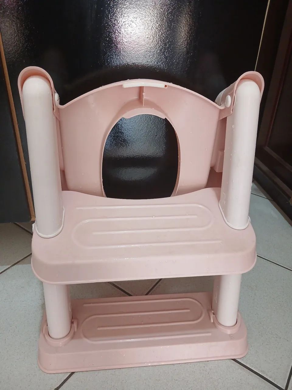 Assento Redutor Infantil Com Escadinha Para Desfralde - Rosa
