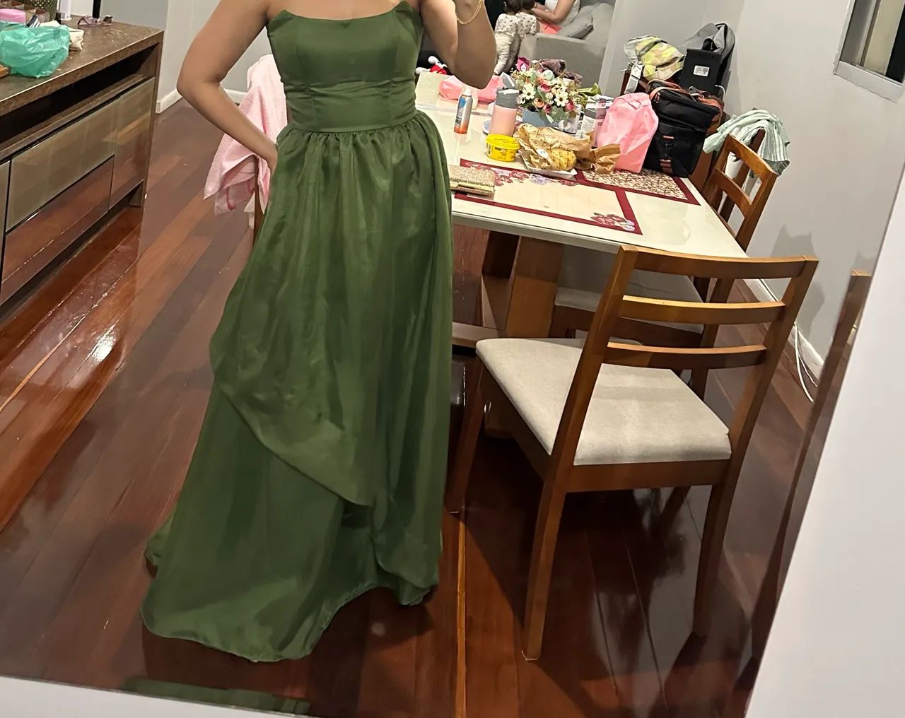 Vestido de festa Verde Oliva  - Foto 2