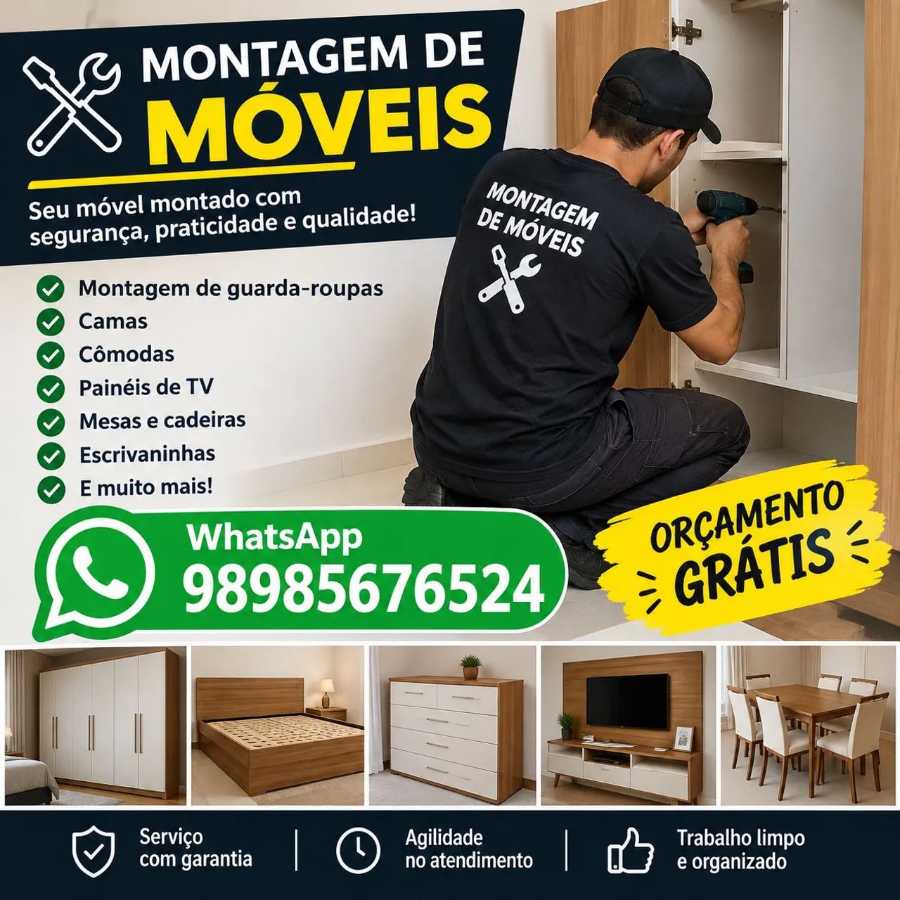 Montador de móveis - orçamento grátis 