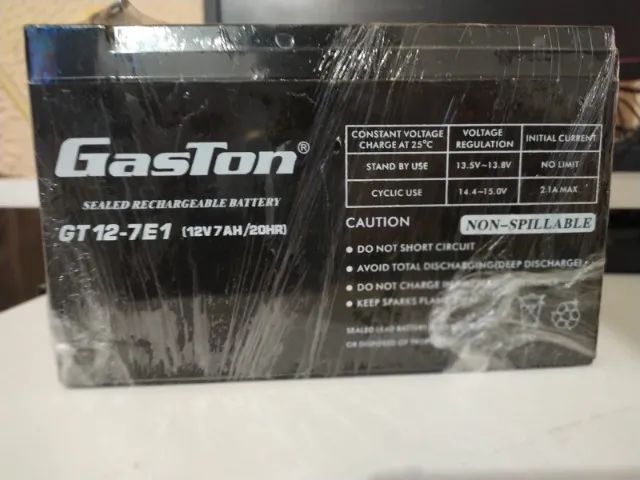  Bateria Gaston GT12-7E1, selada e recarregável