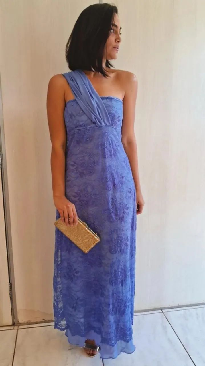 Vestido de renda azul P/M 