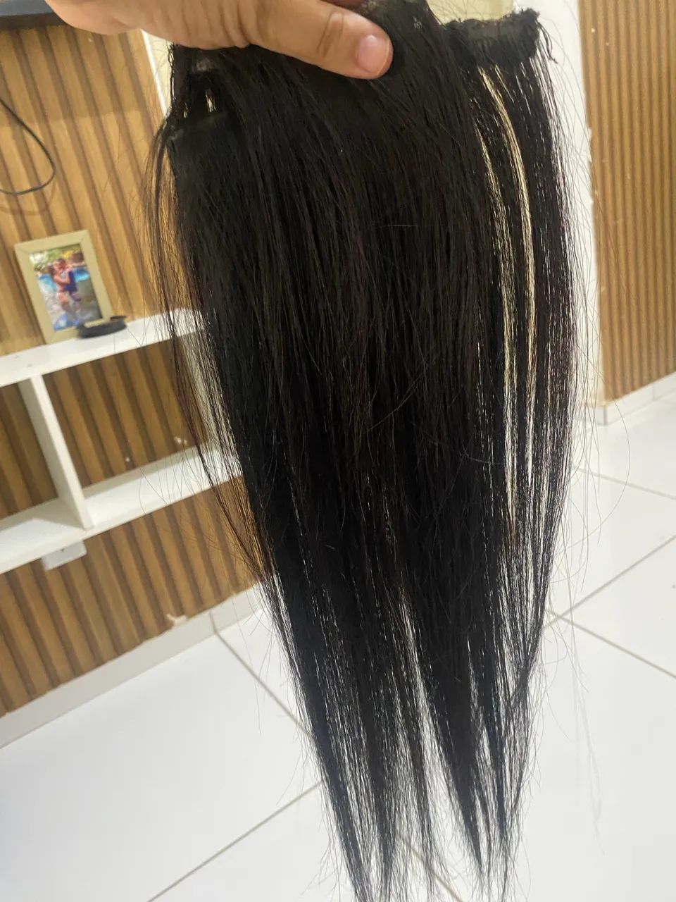 Duas telas de cabelo humano