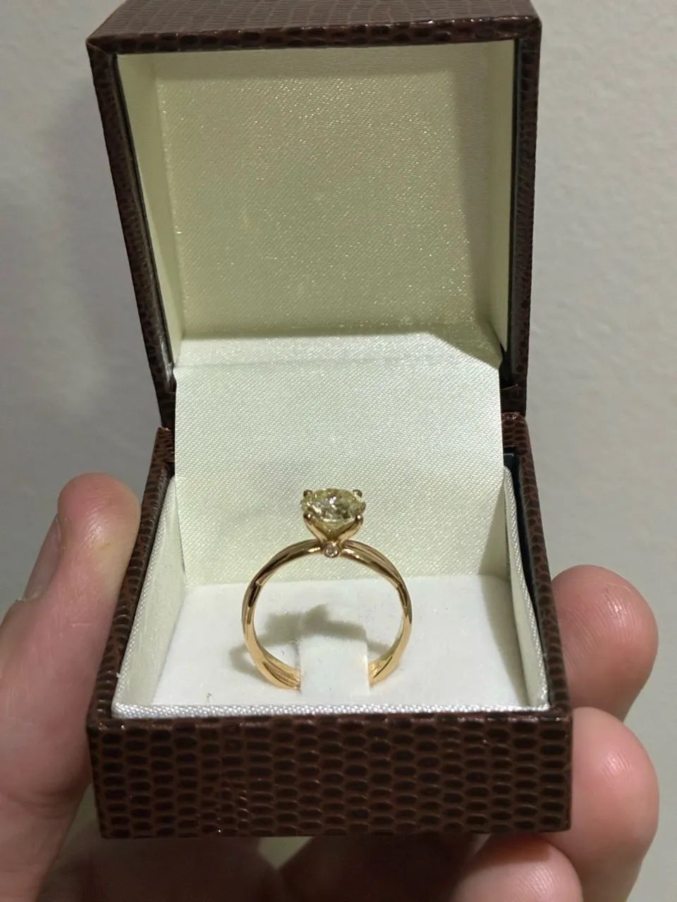 Anel de ouro 18k e diamante - Foto 2