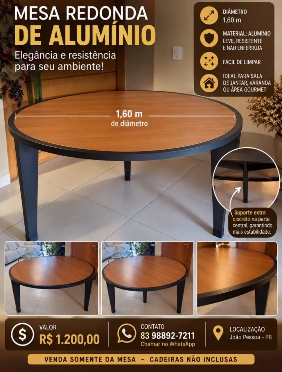 Mesa redonda 160 cm  - Foto 2