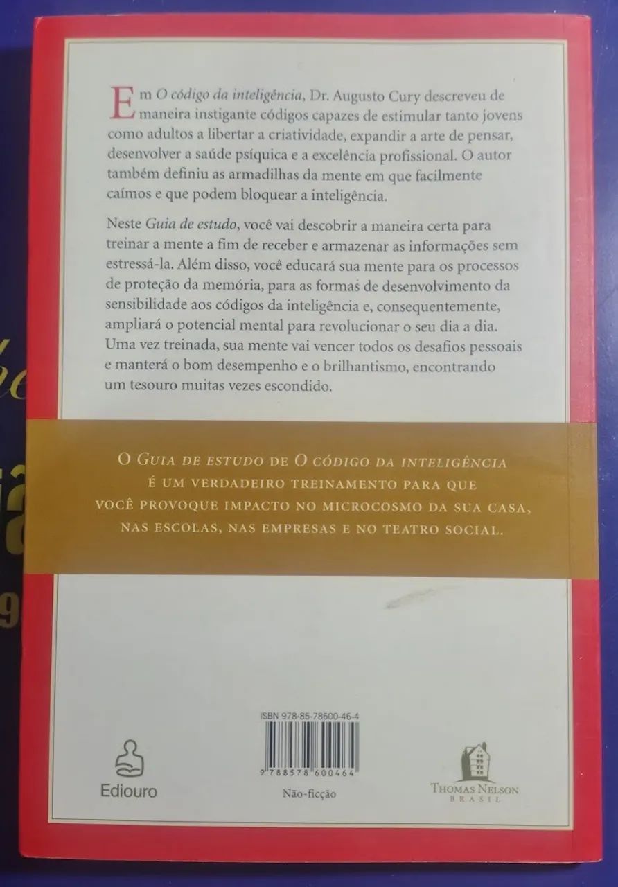 Livro O Código da Inteligência - Augusto Cury   - Foto 2