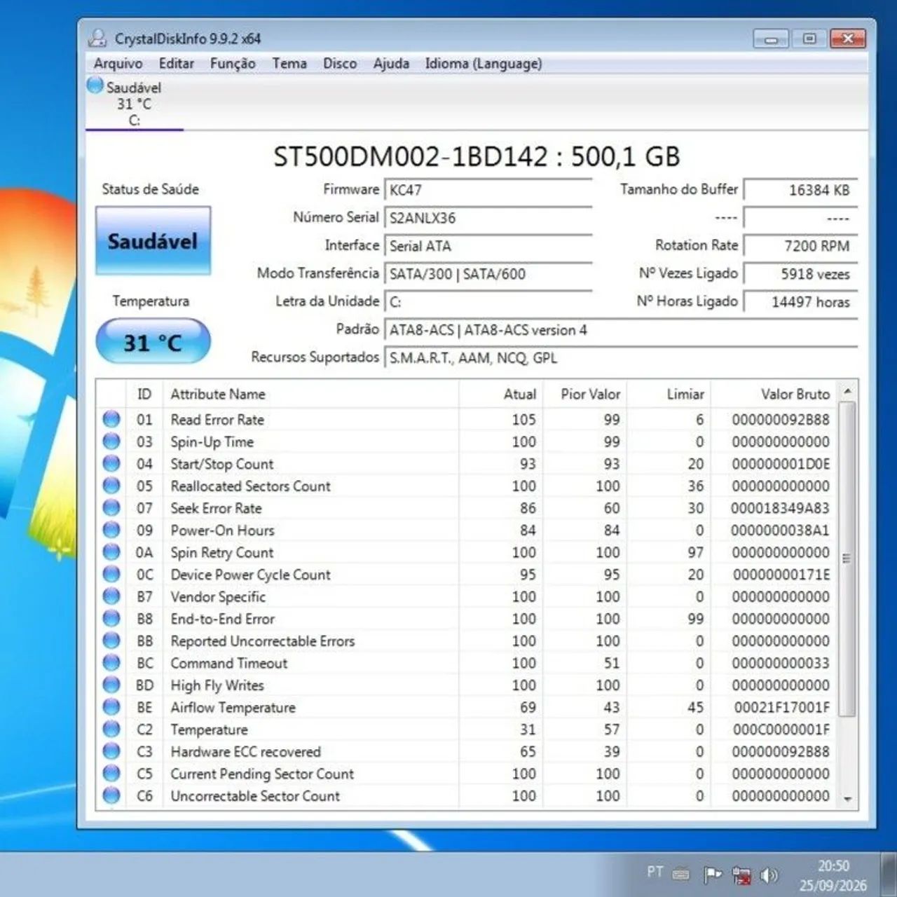 HD Seagate 500GB SATA - Foto 3
