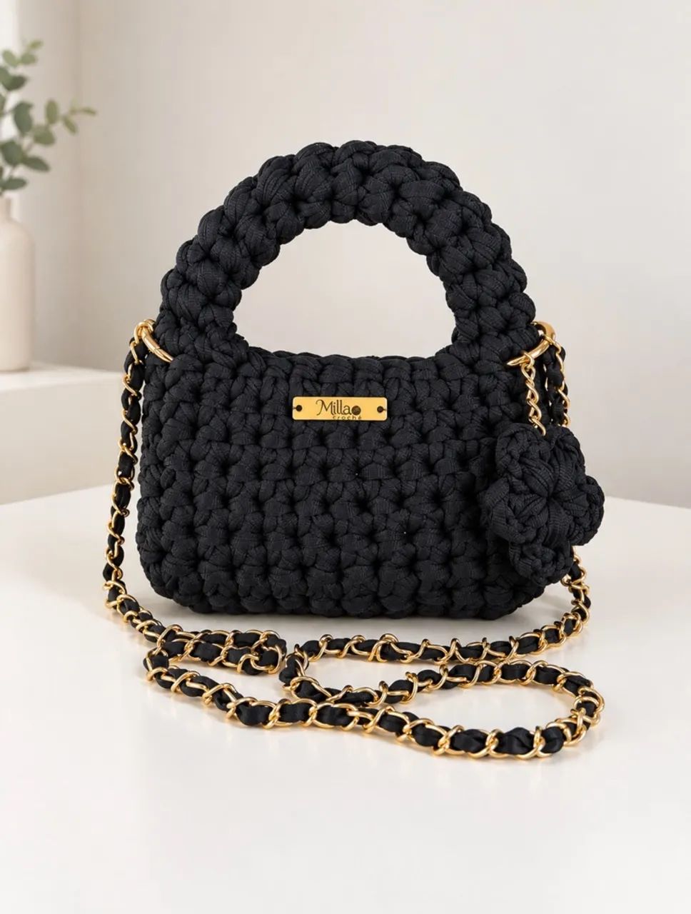 Bolsa de Crochê Fio de Malha 
