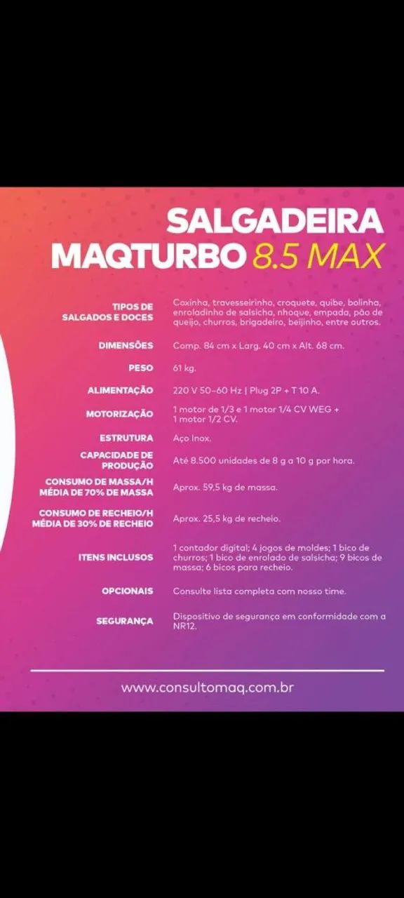 Máquina de salgados e doce consultomaq - Foto 5