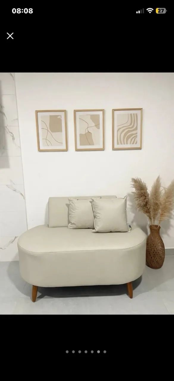 Sofa Orgânico Tecido Corino Visammer   1,15 CM - Foto 3