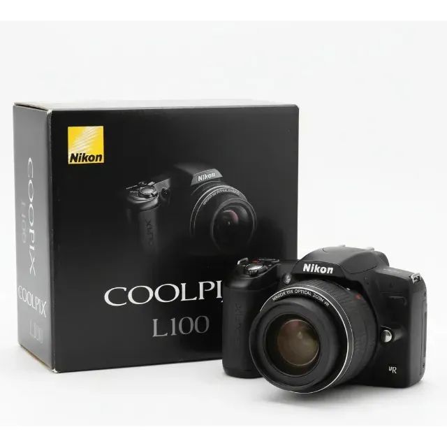 Nikon COOLPIX L100　フィルム２個 Câmera digital Nikon COOLPIX L100 com zoom de 15x - Preta com