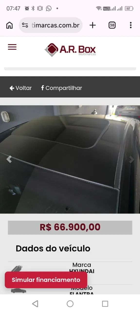 Hyundai Elantra 2.0 16V FLEX AUT. 2014