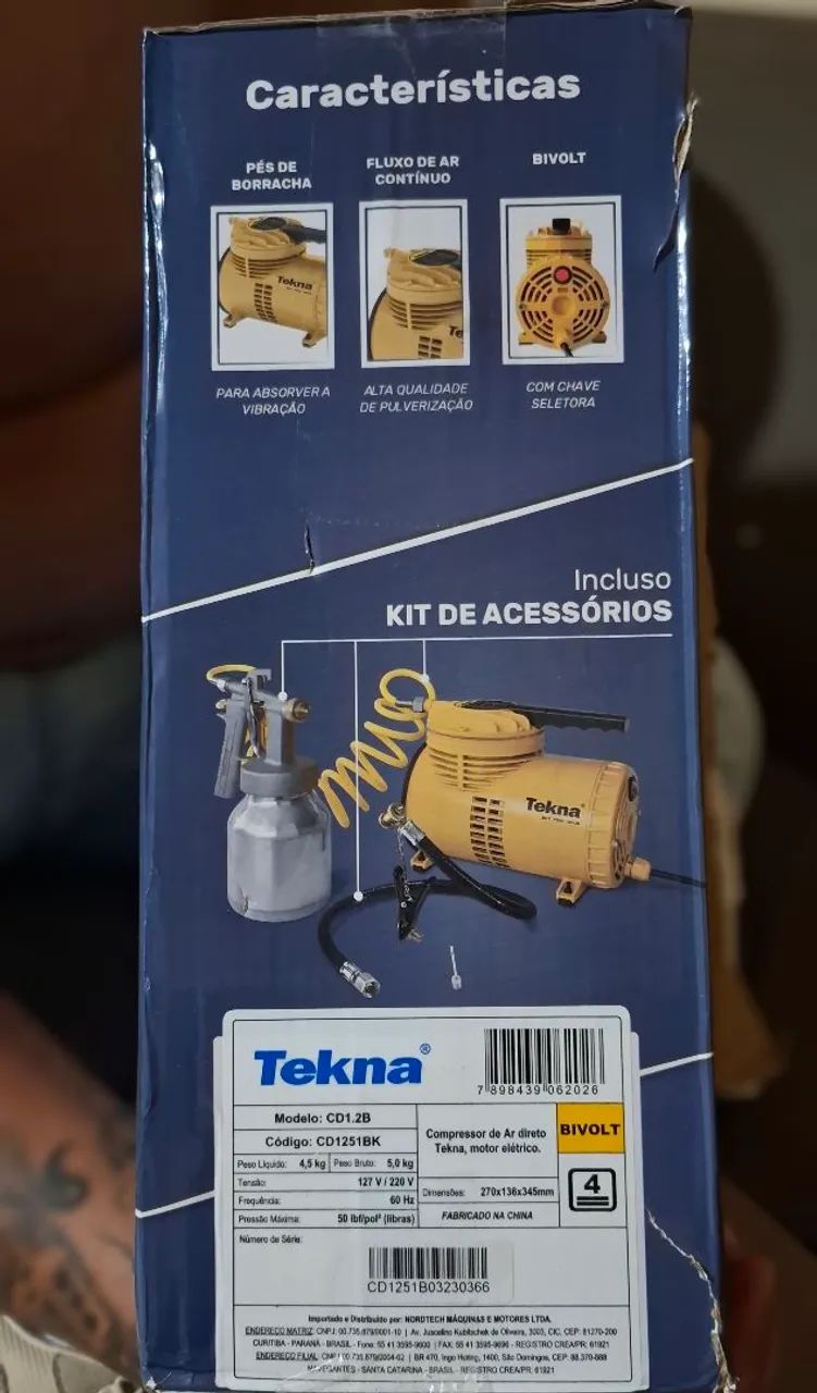 Compressor de ar Tekna - Foto 3