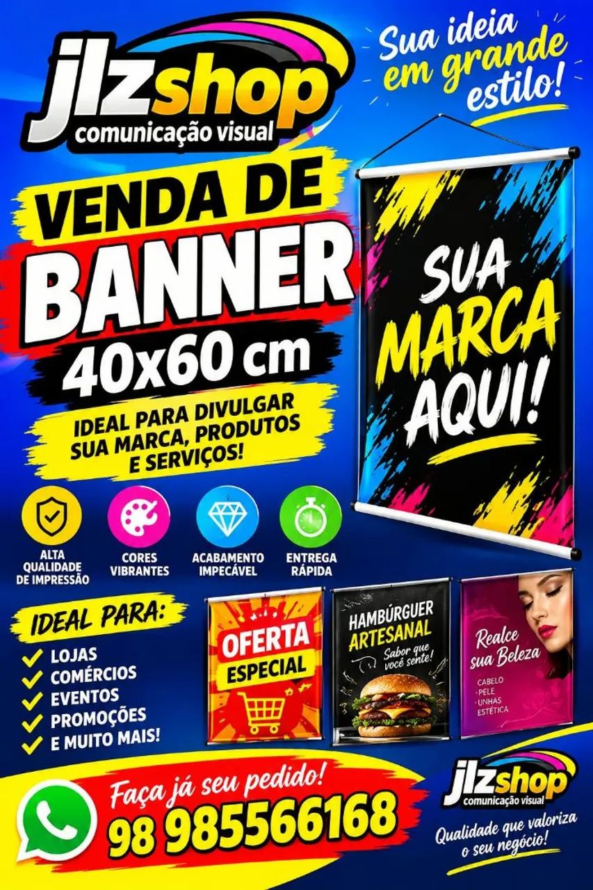 Banner personalizado 50x60 cm /40x60cm 