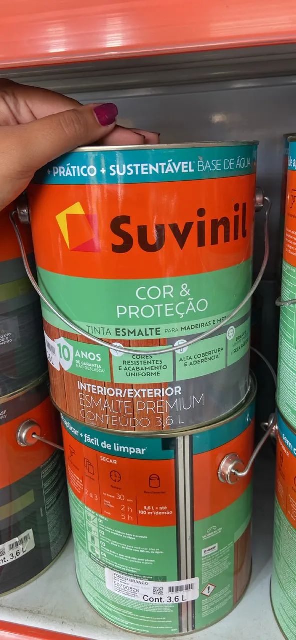 Esmalte Base Água Branco Fosco 3,6 Suvinil 