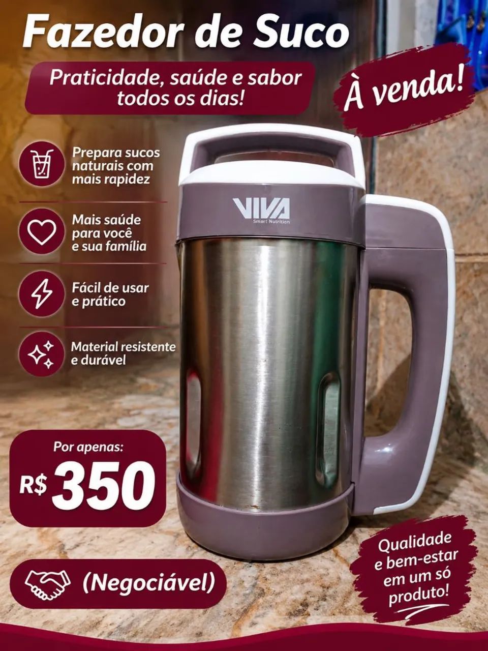 Fazedor de suco elétrico 