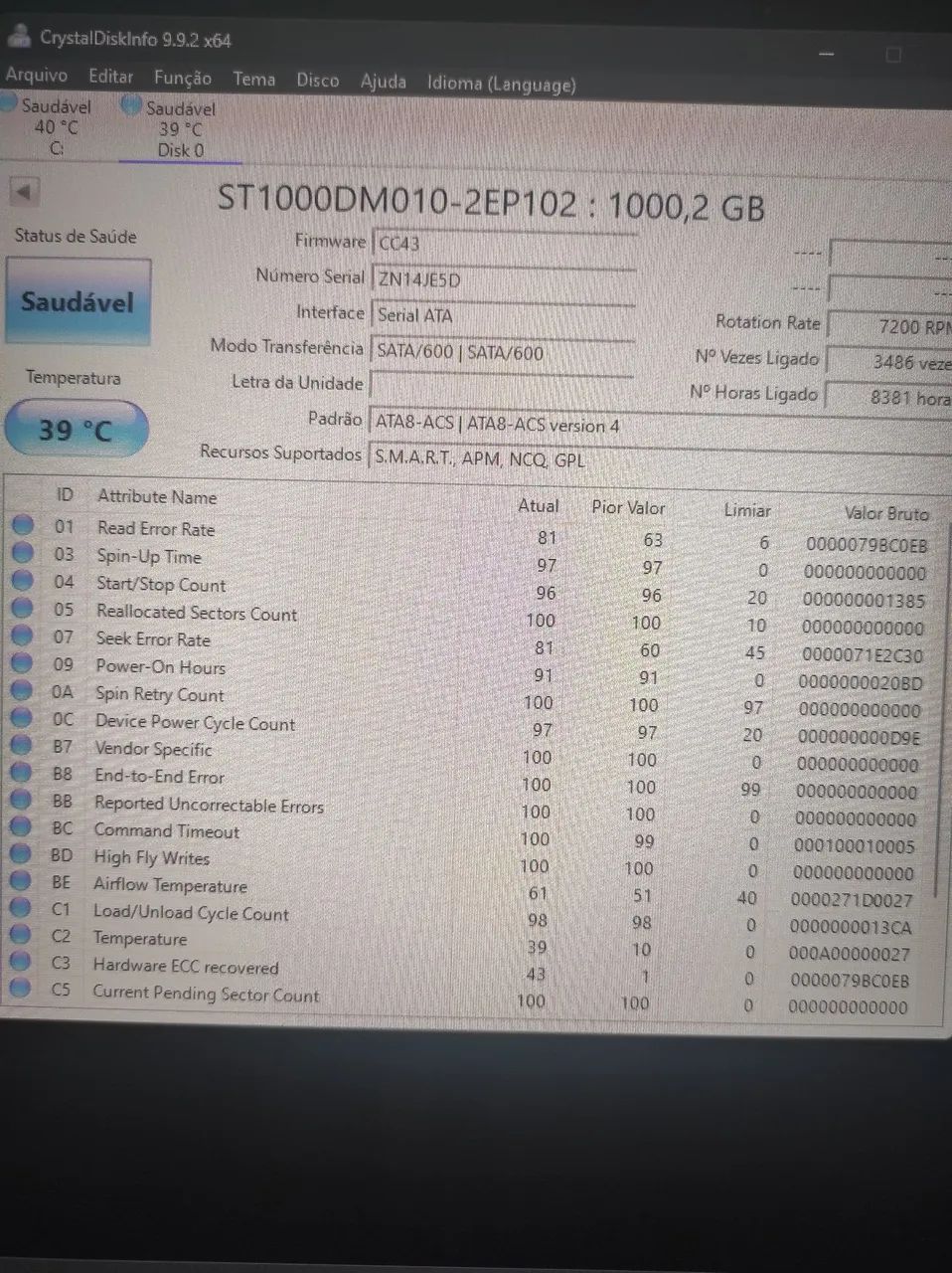 Hd seagate 1tb saudável  - Foto 2