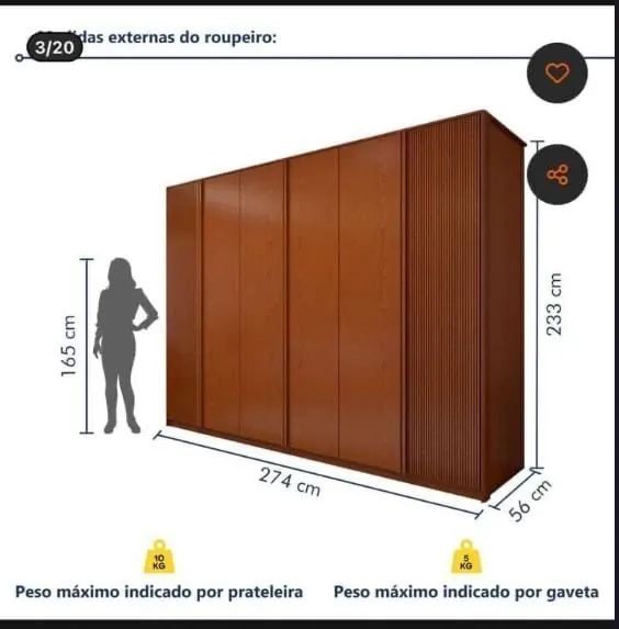 Guarda roupa novíssimo á venda - Foto 5