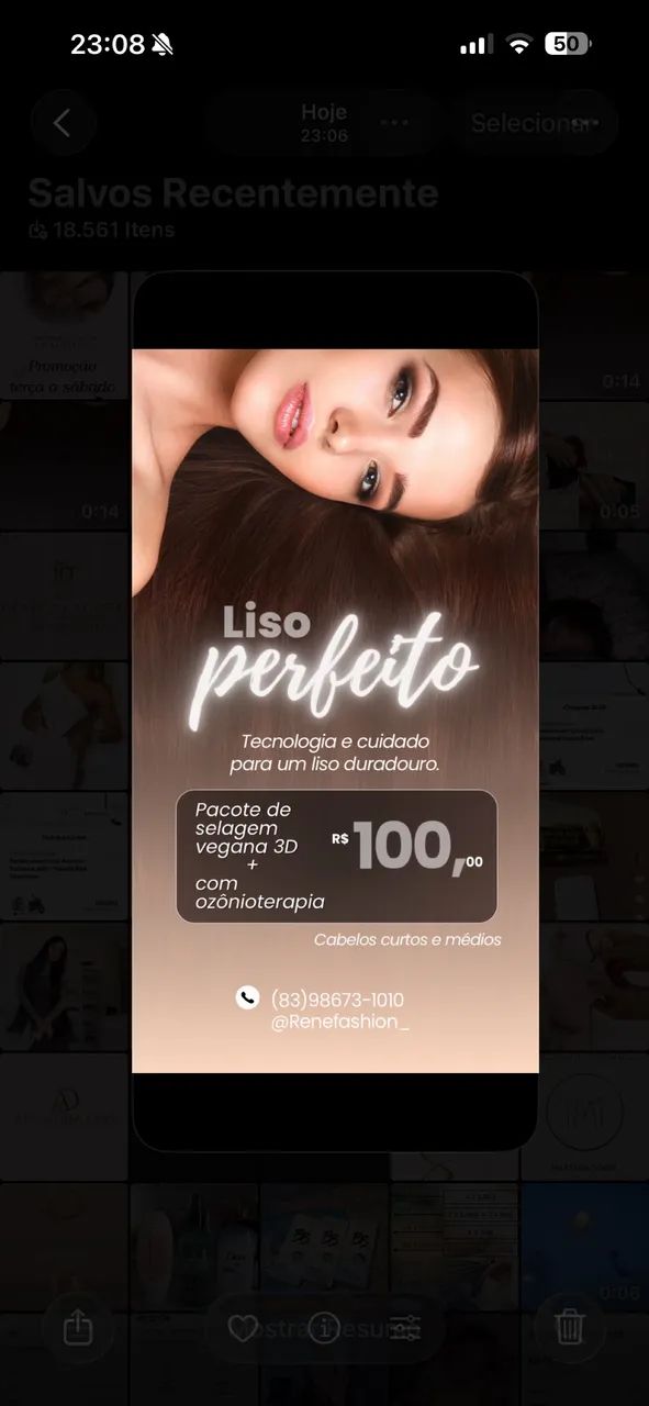 Promoção selagem vegana3D 100,00