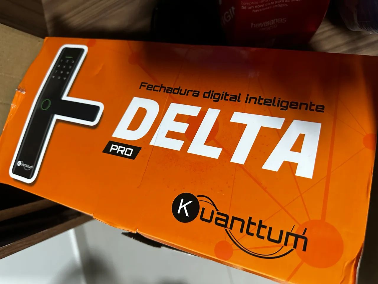 Fechadura Digital Delta Pro Kuanttum com Wi-Fi - Nova na Caixa