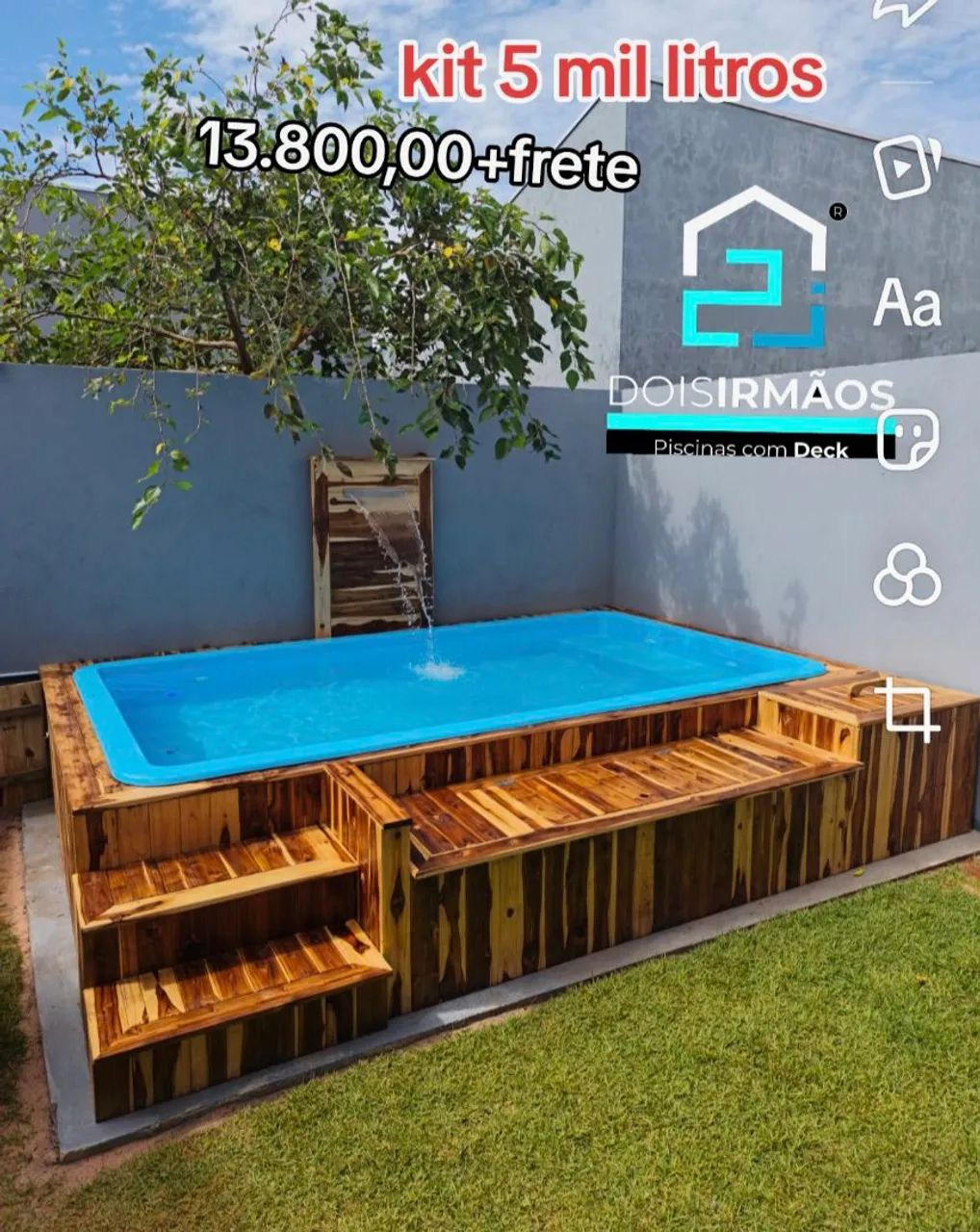 Kit piscina 5mil litros com deck - Foto 2