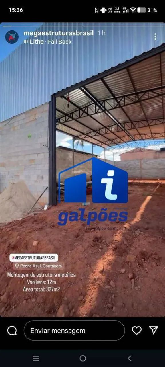 Galpão com 360m² no bairro Pedra Azul - Contagem/MG. - Foto 2