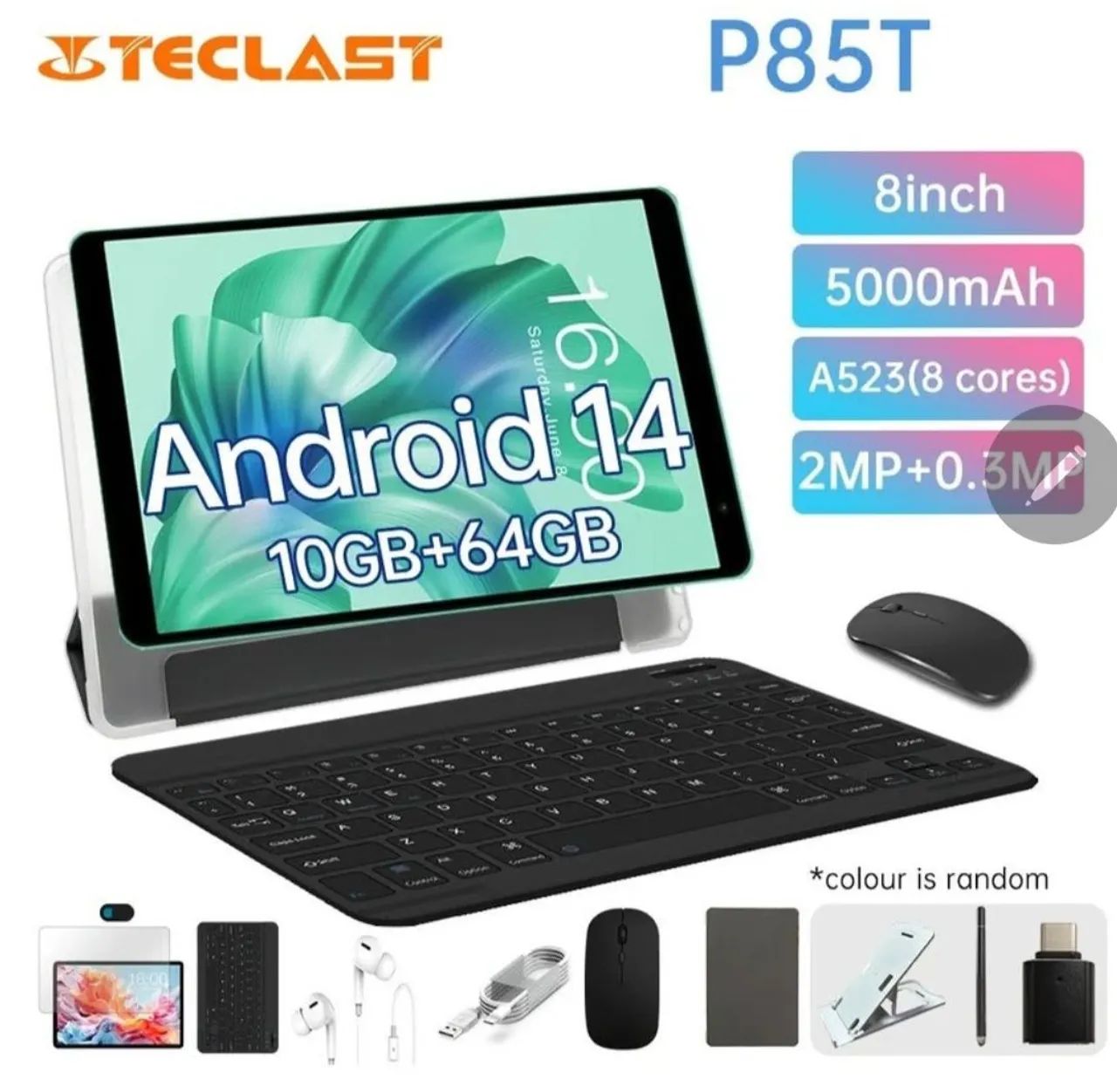 Tablet Teclast P85t 64gb 8 núcleos com Teclado, Mouse e capa