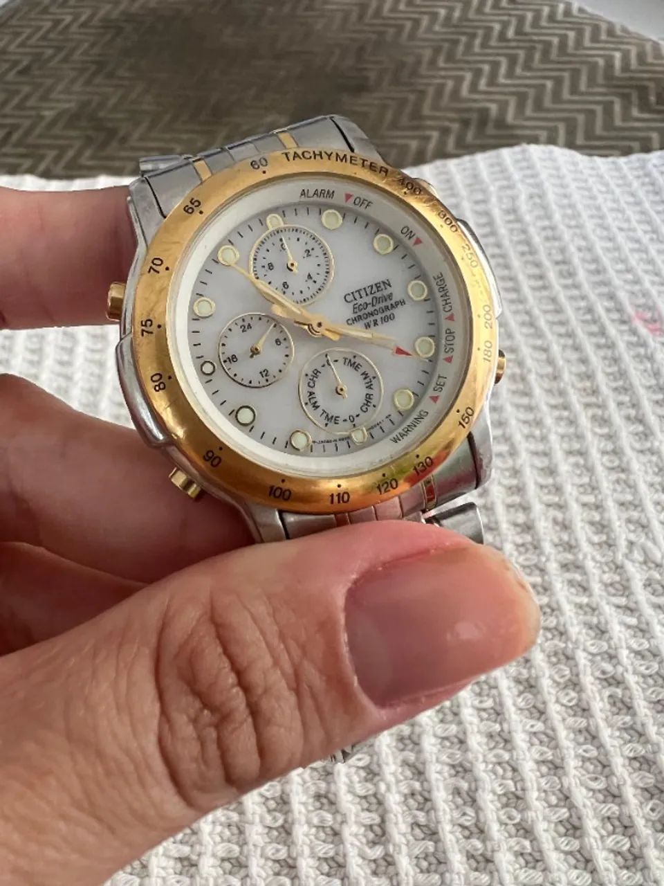 Relógio Citizen Eco Drive Cronógrafo Original Aço Inox Relógio Citizen Eco Drive Cronógrafo Original Aço Inox