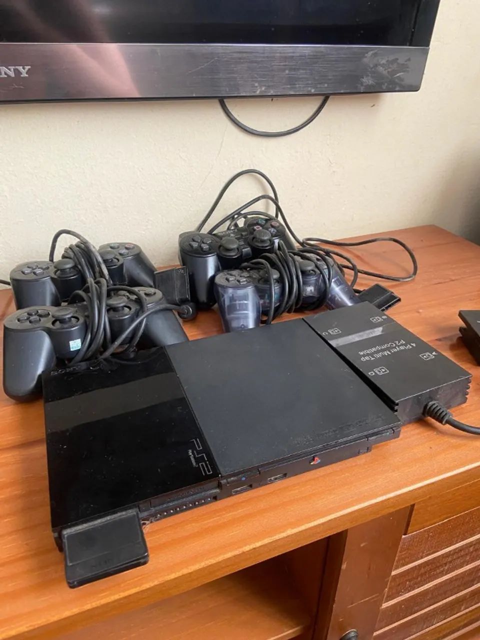 Ps2 + 4 controles + multitap + memory card
