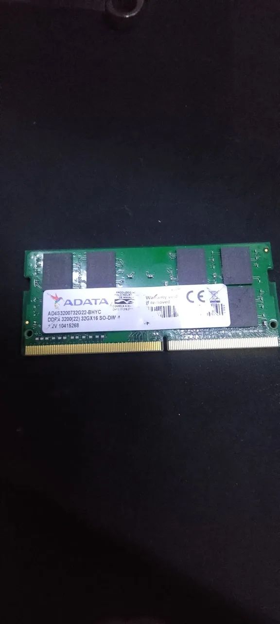 Memória Ram DDR4 32GB 3200mhz NOTEBOOK 
