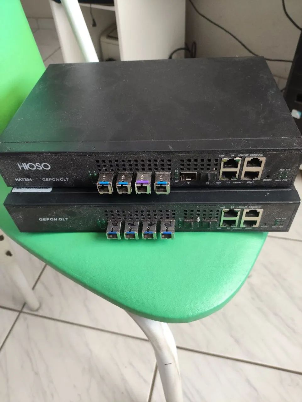 Vende-se 2 OLt HIOSO 4 PON EPON COM GBIC  - Foto 2