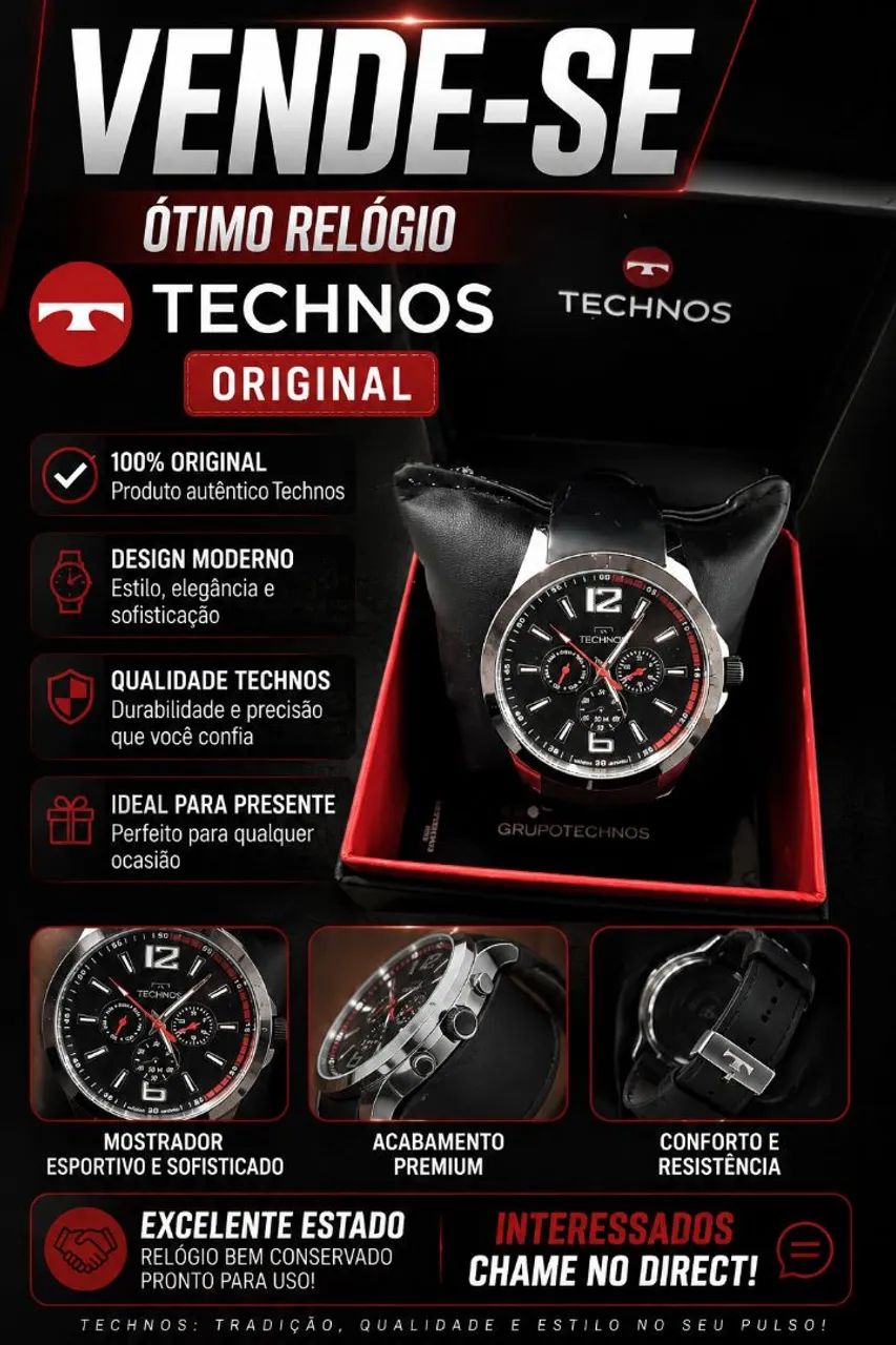 Relógio Technos totalmente funcional, a prova d'água. - Foto 2