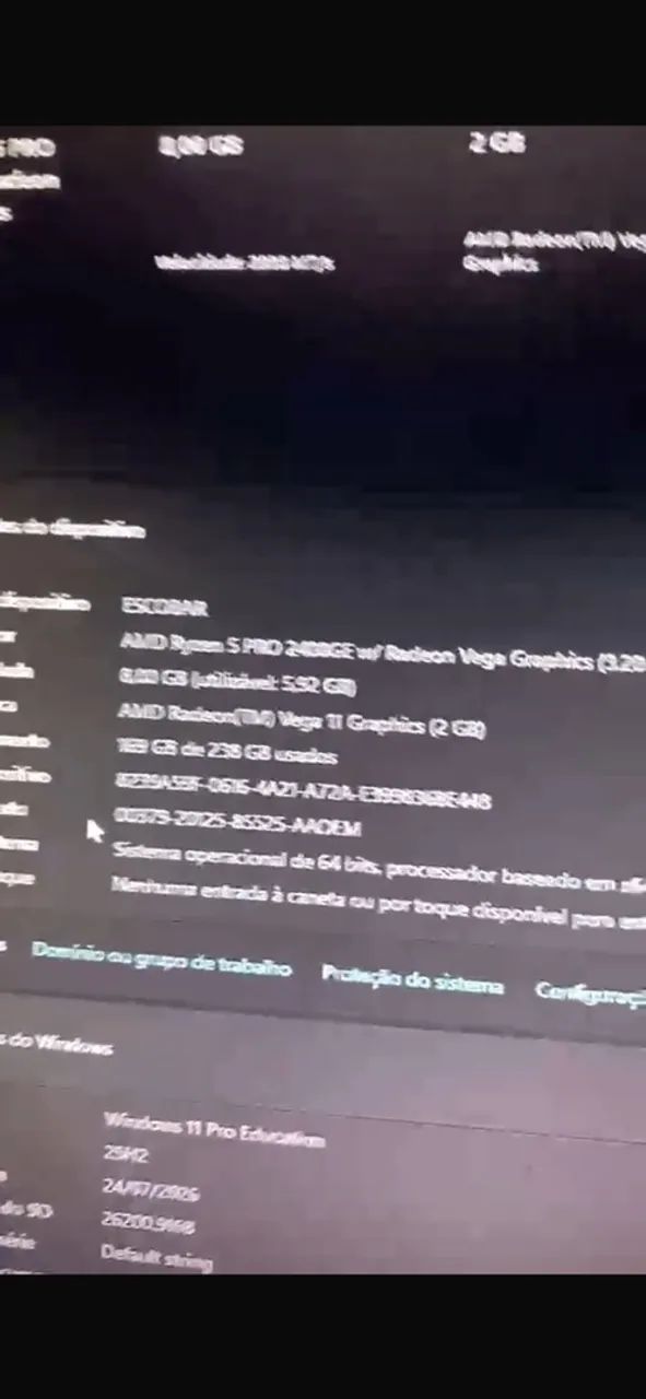 Pc gamer ryzen 5 2400 pro 