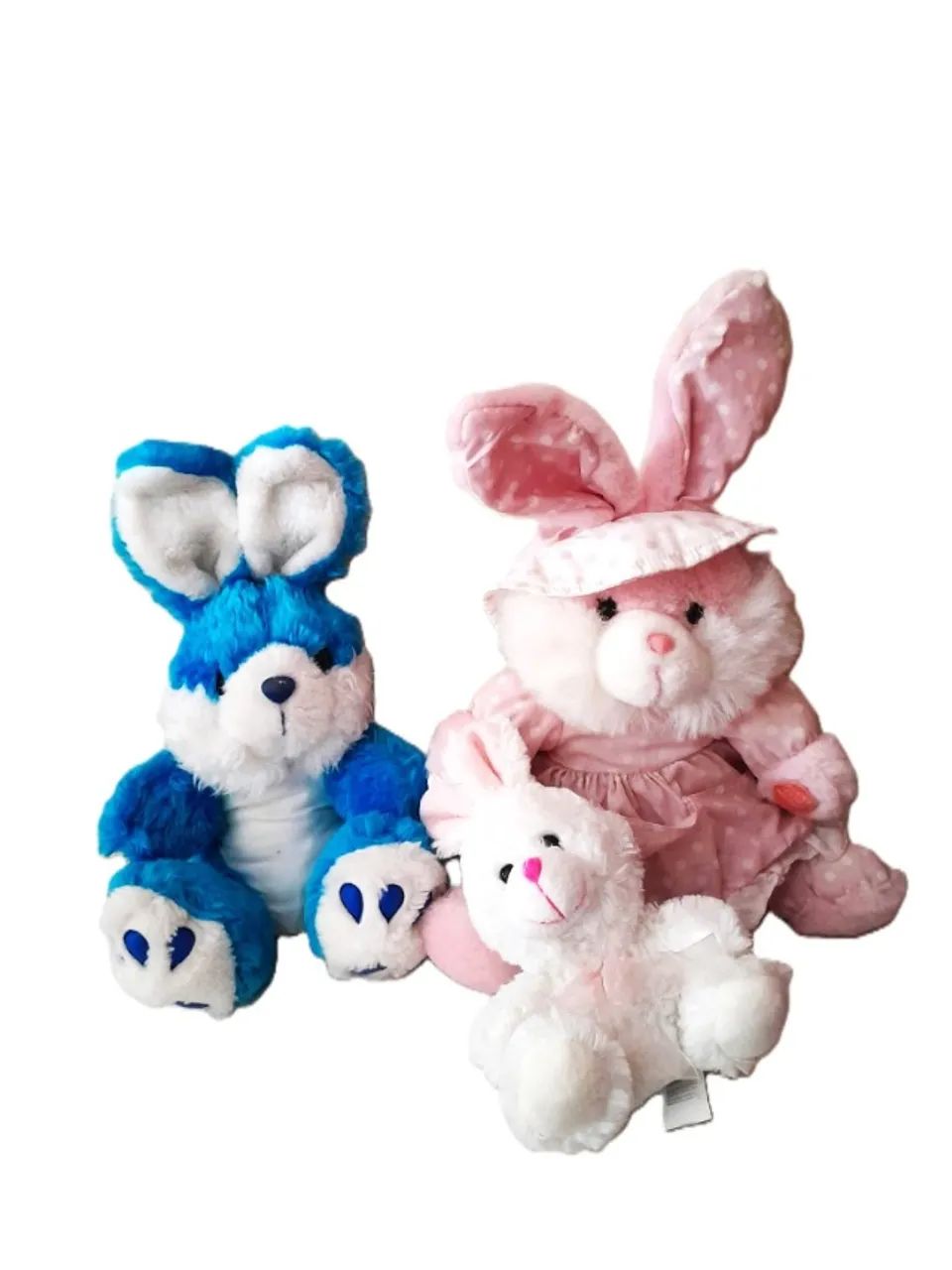 lote com 3 coelhinhos de pelúcia - Foto 3