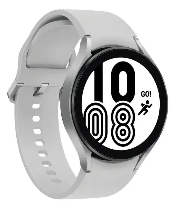 Samsung Galaxy Watch 4 44mm Prata + 2 Pulseiras + Capa Protetora