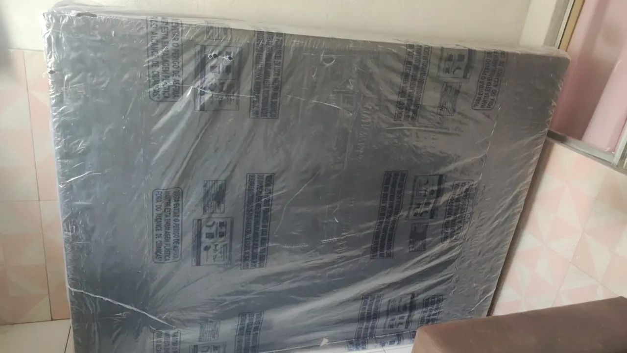 Cama box casal molas ensacadas nova