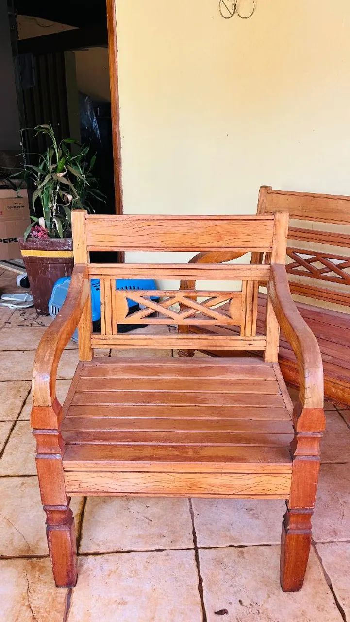 Cadeira madeira Peroba Rosa - Foto 2