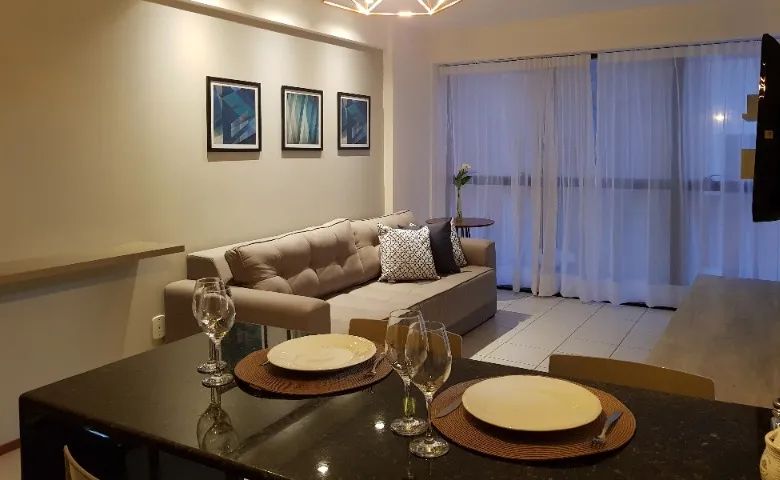 Apartamento na Ponta Verde, Quarto e Sala mobiliado