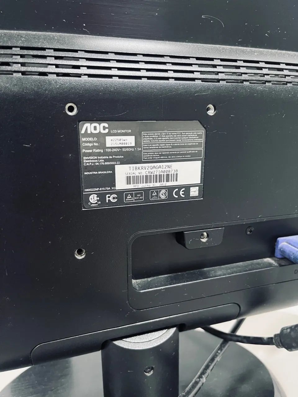 Monitor AOC 19 polegadas VGA - Foto 2