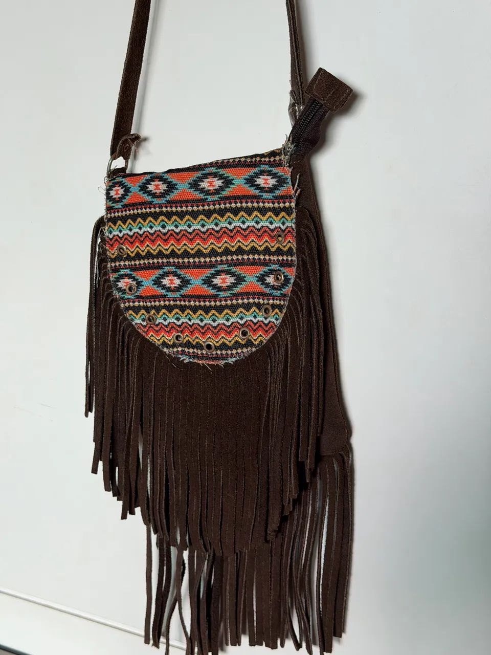 Bolsa franjas estampada crossbody - Foto 2