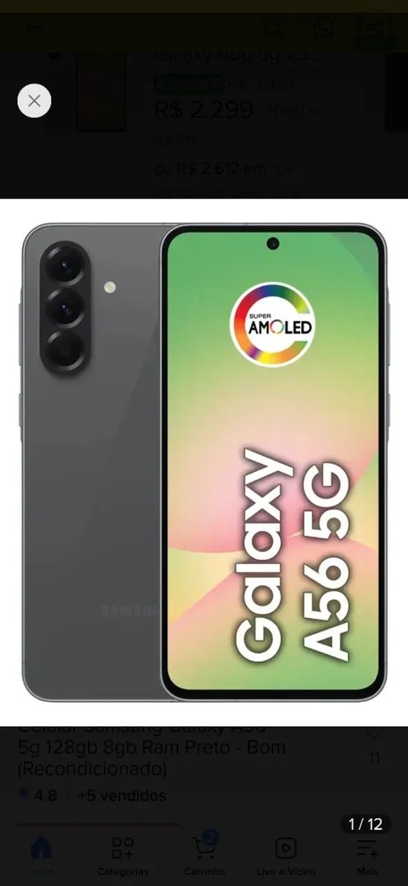 Smartphone Samsung a56 256 gb  - Foto 3